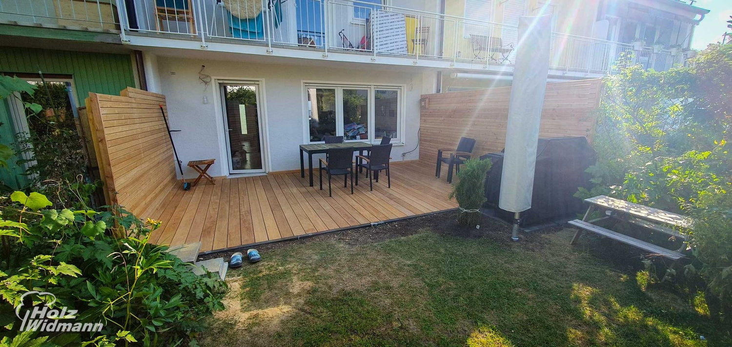 Garapa - Die Natürliche Wahl für Langlebige Terrassen: Ein Blick auf das Terrassenholz-Angebot von HolzWidmann in Olching - Holz Widmann - Meine Holzhandlung - Holz kaufen München