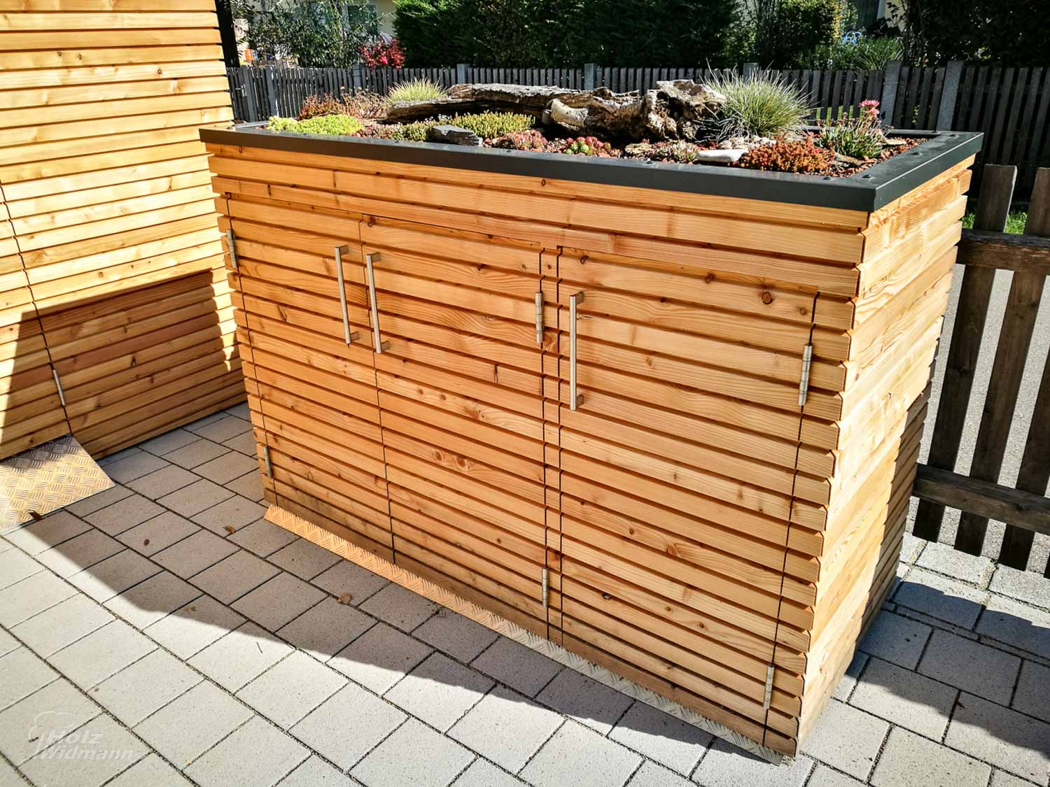 Mülltonnenhaus aus Rhombus - Holz Widmann - Meine Holzhandlung - Holz kaufen München