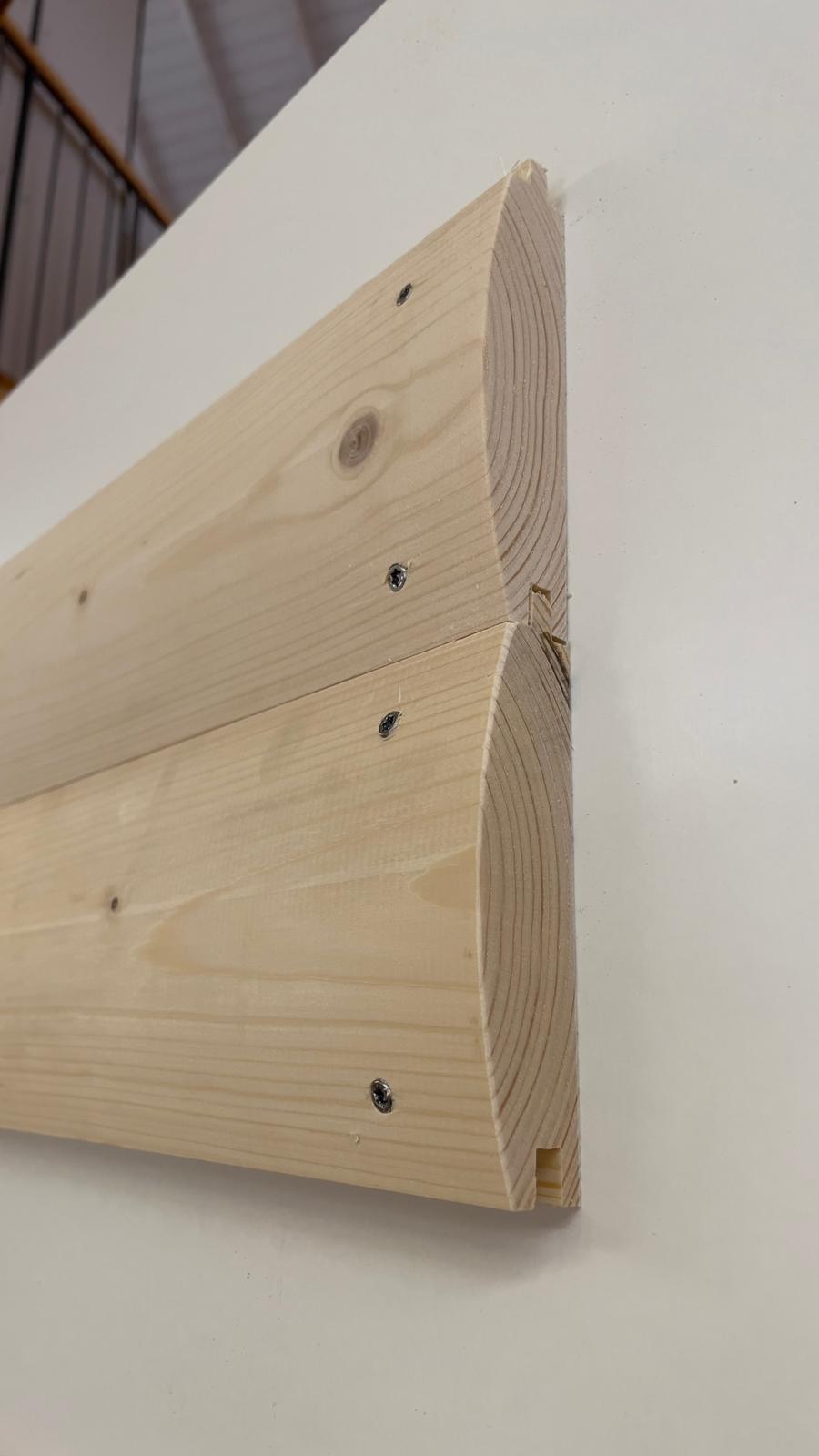 Fichte Blockbohle - Nut + Feder