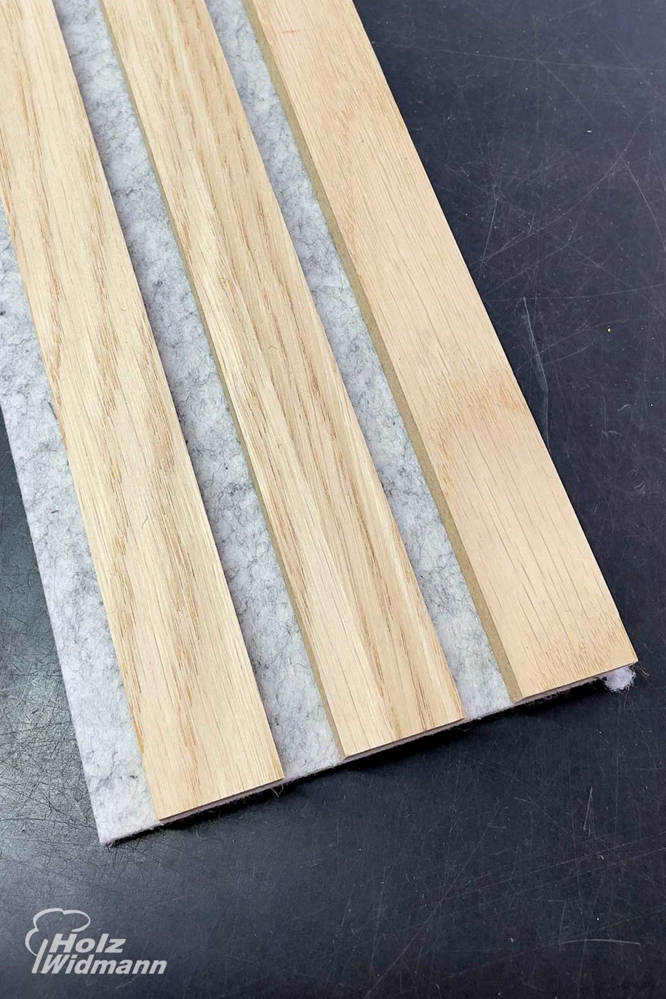 Akustikpaneele Eiche roh - grauer Filz - kaufen Meine Holzhandlung - Holz kaufen München