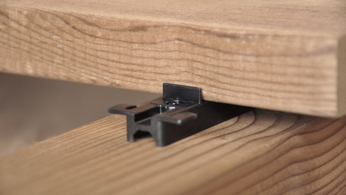 Dila C - Unsichtbare Verlegung von Terrassendielen (50 Paare mit Schrauben) - kaufen Meine Holzhandlung - Holz kaufen München