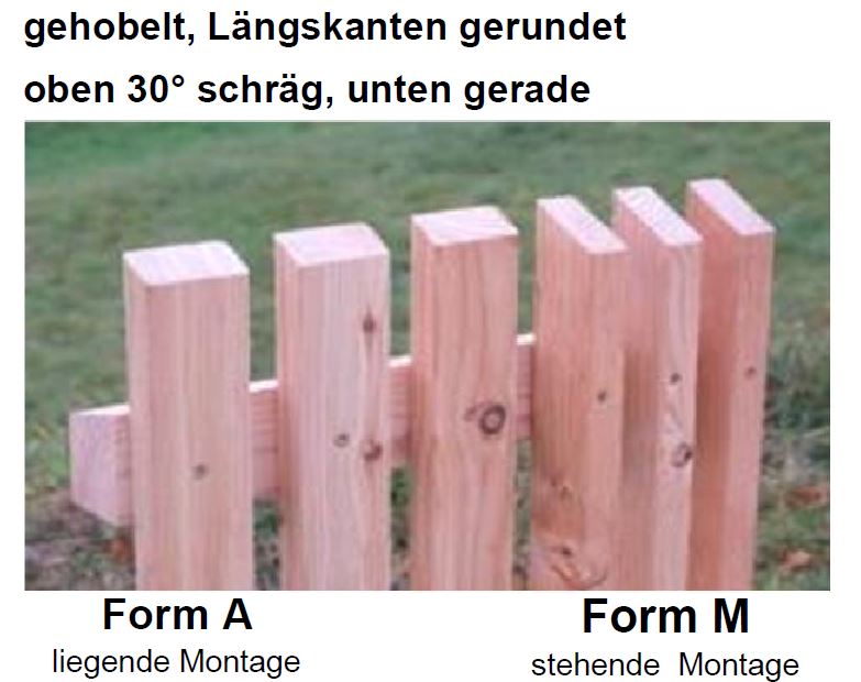 Lärchen Zaunlatten (unterschliedliche Maße + Wunschlänge) - kaufen Holz Widmann - Meine Holzhandlung - Holz kaufen München