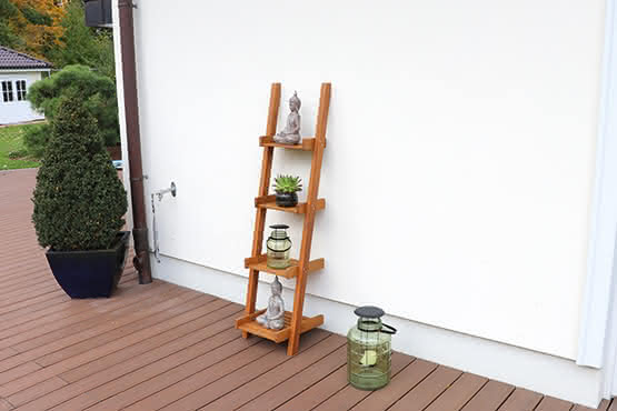 Leiterregal Hylte aus geöltem Eukalyptus - kaufen Holz Widmann - Meine Holzhandlung - Holz kaufen München