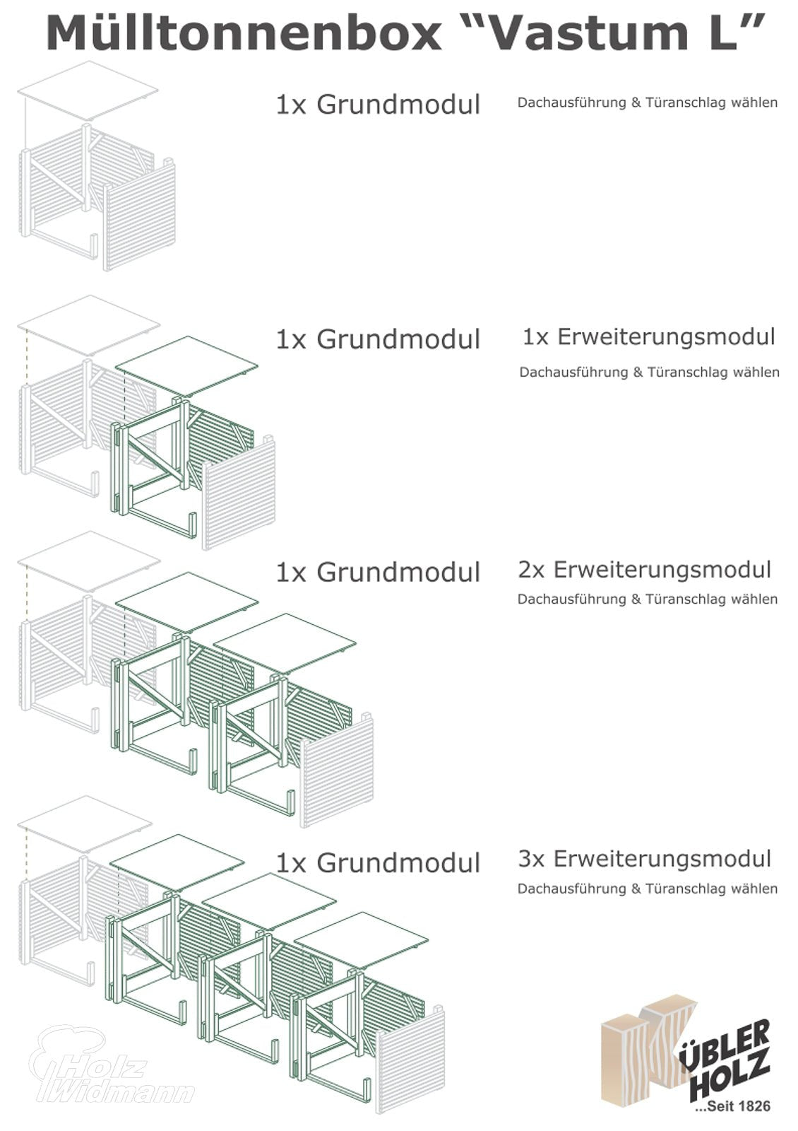 Mülltonnenhaus Rhombus - kaufen Meine Holzhandlung - Holz kaufen München