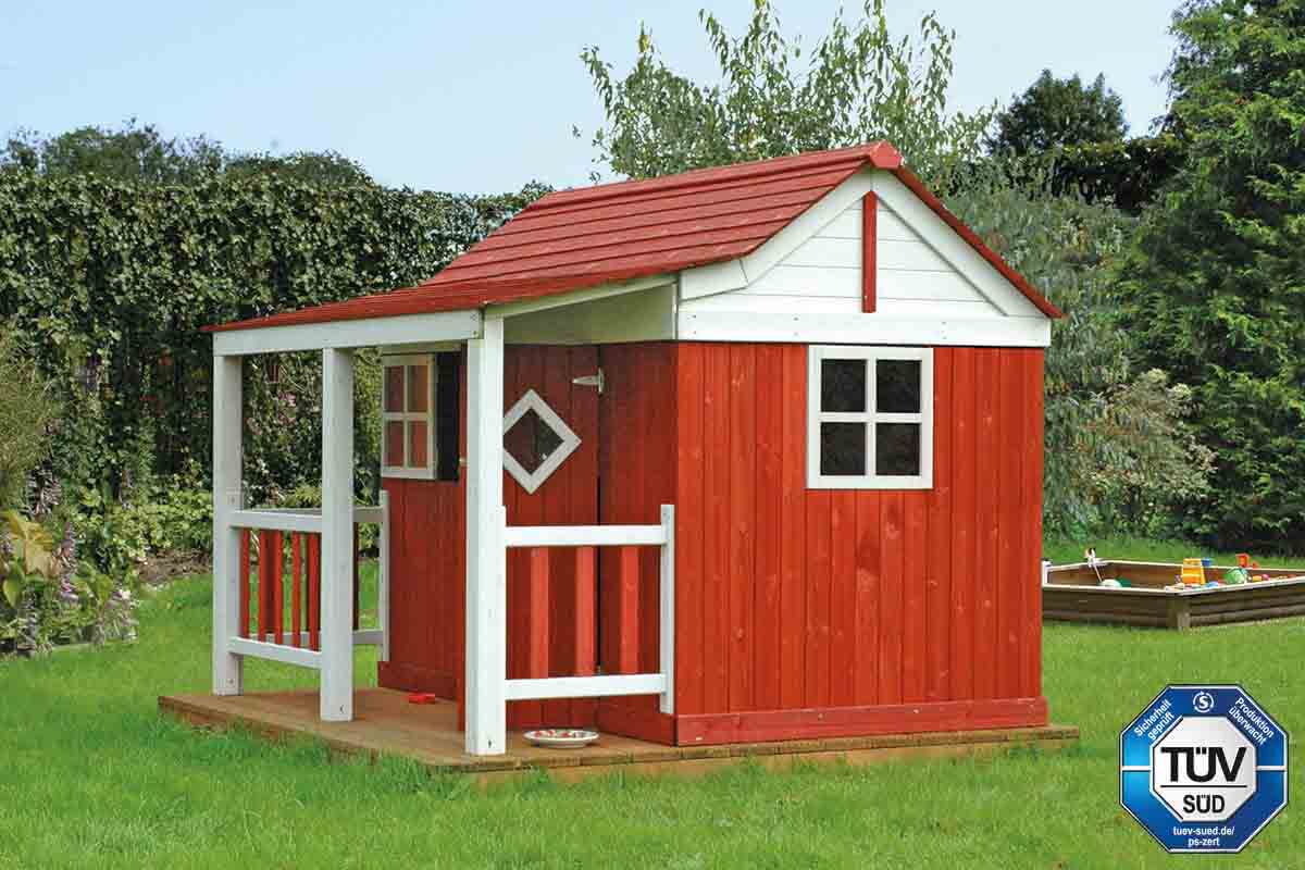 Spielhaus mit Vordach 200x180cm - kaufen Meine Holzhandlung - Holz kaufen München