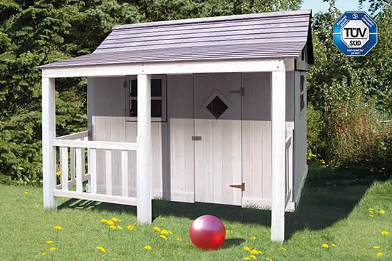 Spielhaus mit Vordach 200x180cm - kaufen Meine Holzhandlung - Holz kaufen München