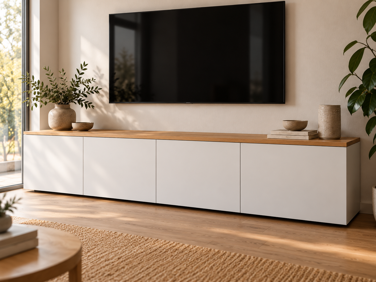 Eichen Deckplatten für IKEA Besta - IKEA DIY – ikea besta deckplatte aus 18 mm Eiche Leimholz für individuelle BESTÅ Sideboards