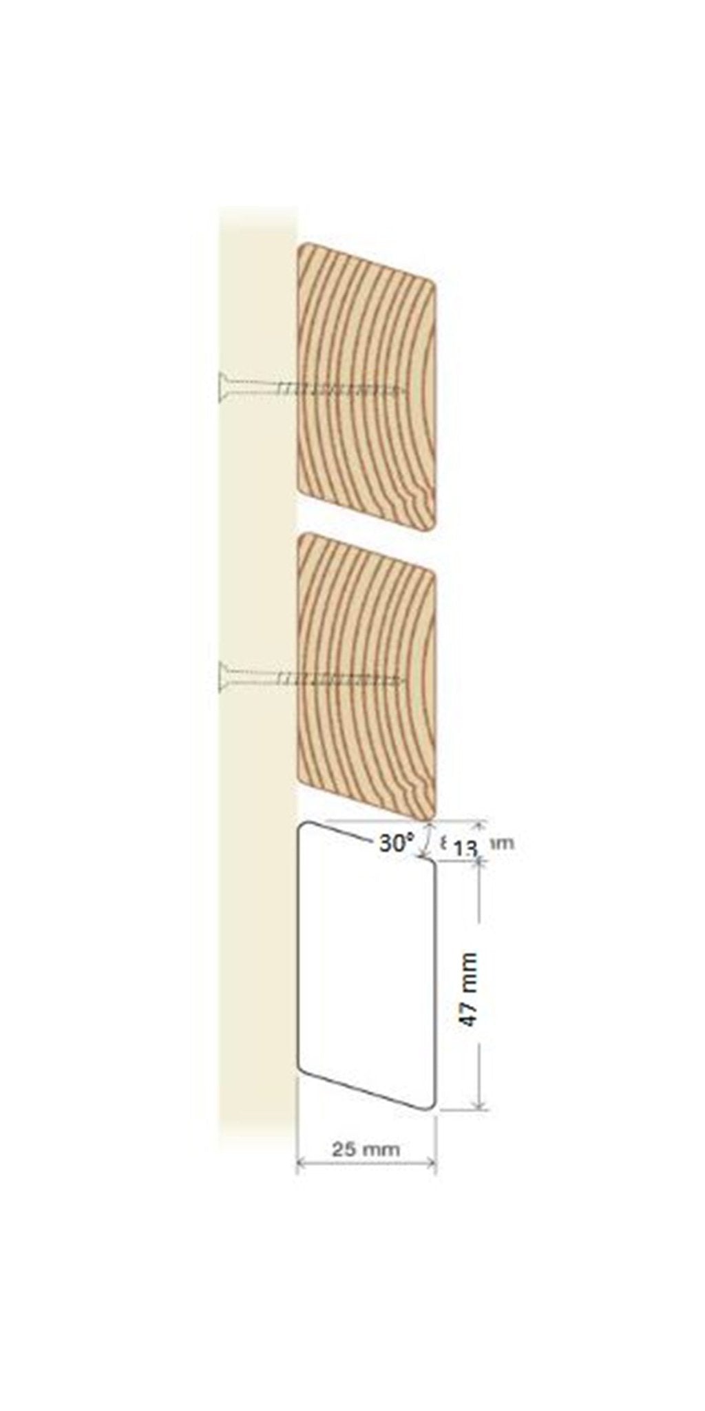 Rhombus heimische Fichte - 30° Schräge (für deckende Anstriche) - kaufen Holz Widmann - Meine Holzhandlung - Holz kaufen München