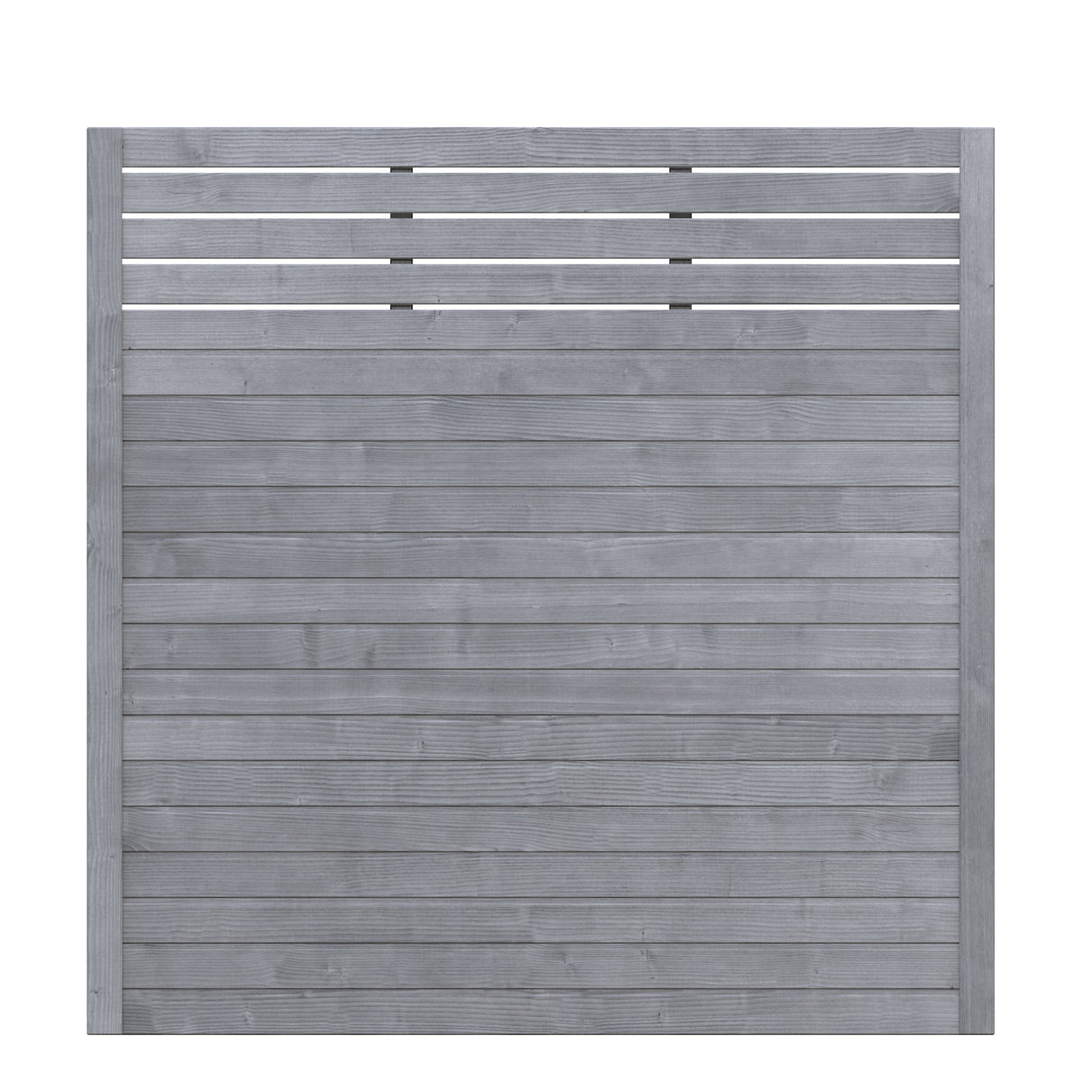 NEO DESIGN – Moderner Sichtschutzzaun aus grau lasiertem Holz