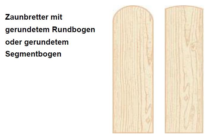 Fichte Zaunbretter rund/segment Bogen - kaufen Meine Holzhandlung - Holz kaufen München